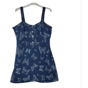 Denim Butterfly Print Dress Size Juniors 21